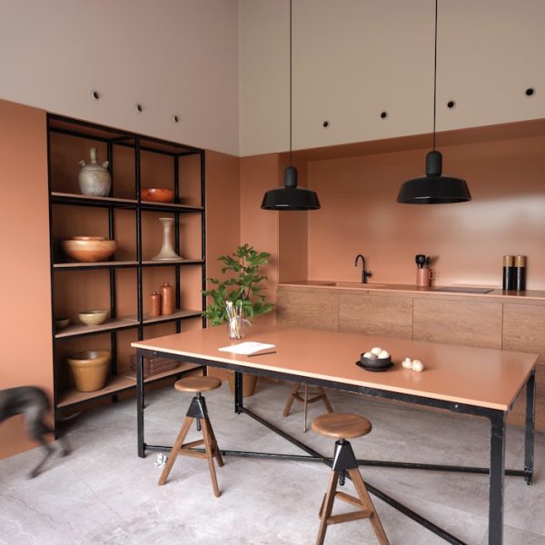 silestone kitchen arcilla red